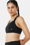 Amante Padded High Impact Anti Microbial Sports Bra  - Jet Black — thumbnail 2